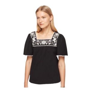 Kate Spade New York Embroidered Cotton Top